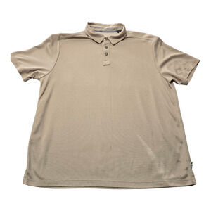 Tommy Bahama Men's Large Polo Shirt Tan 75% Tencel Modal 25% Polyester